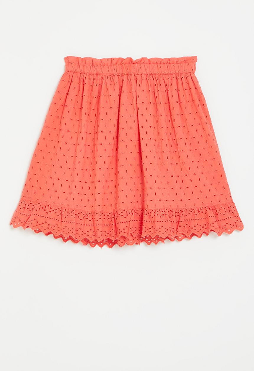 MINOTI - Broidiere anglais skirt - orange