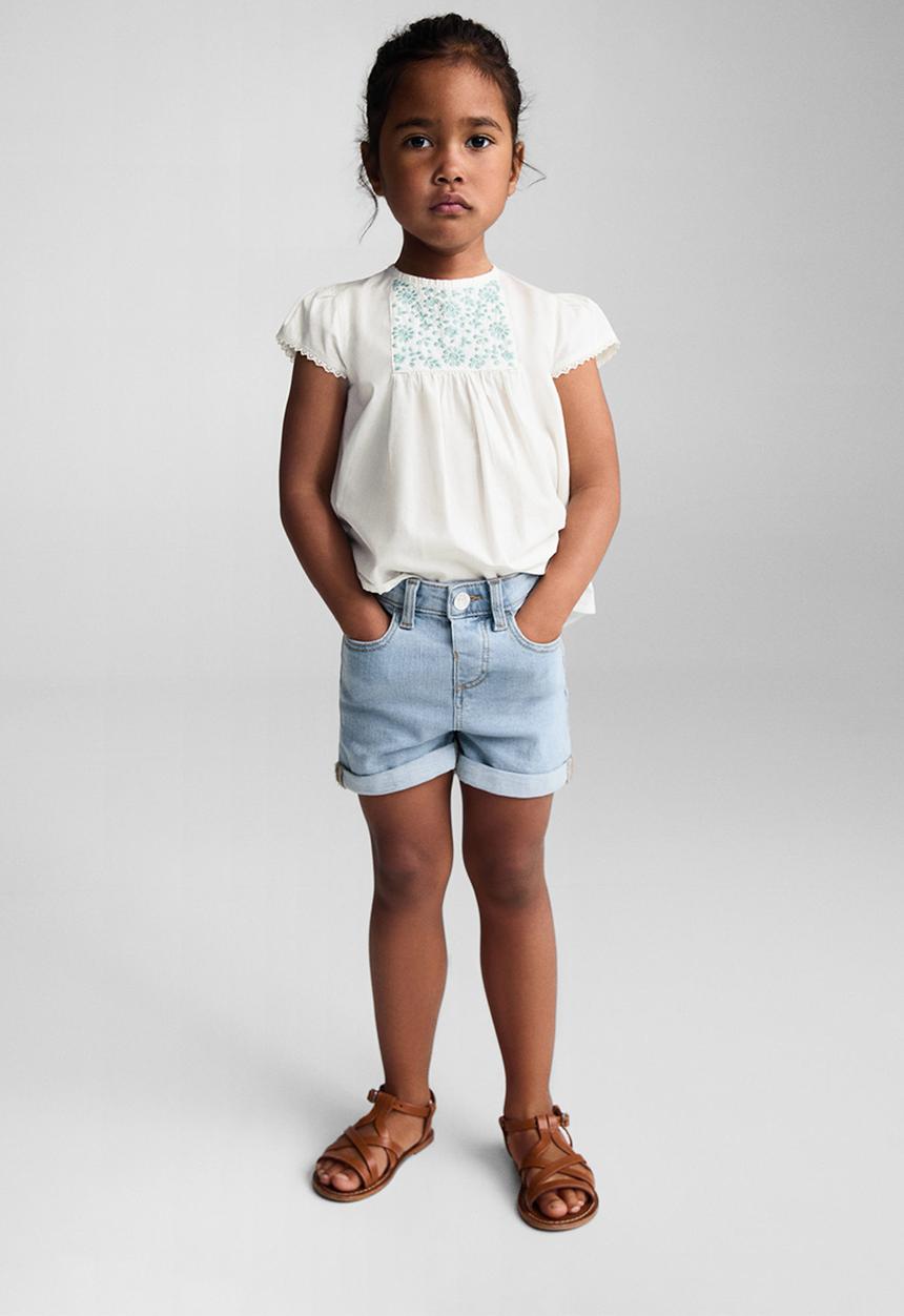 MANGO - Shorts chipb - light denim