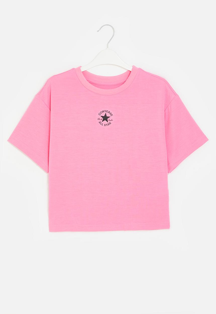 Converse - Cnvg chuck patch boxy T-shirt - oops pink
