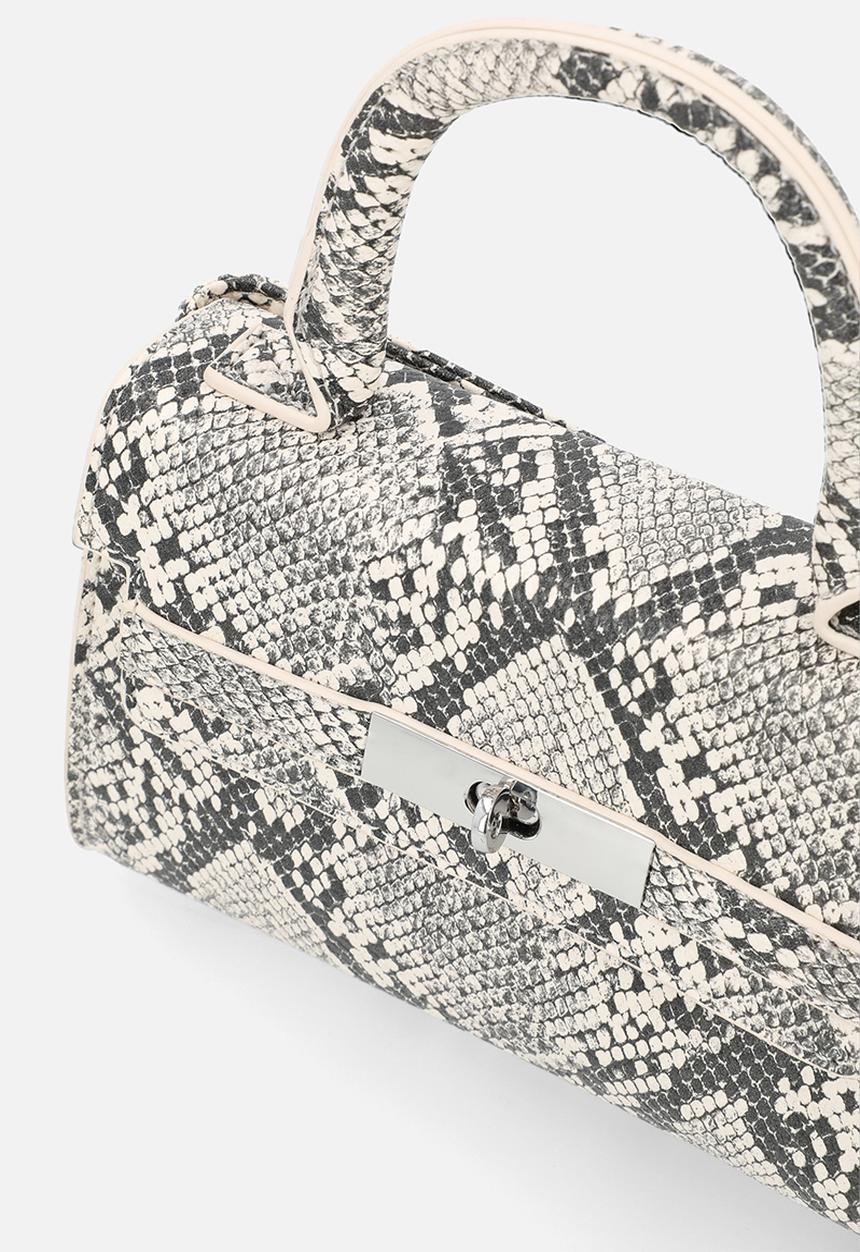 Rubi - Annie mini top handle bag - grey multi texture