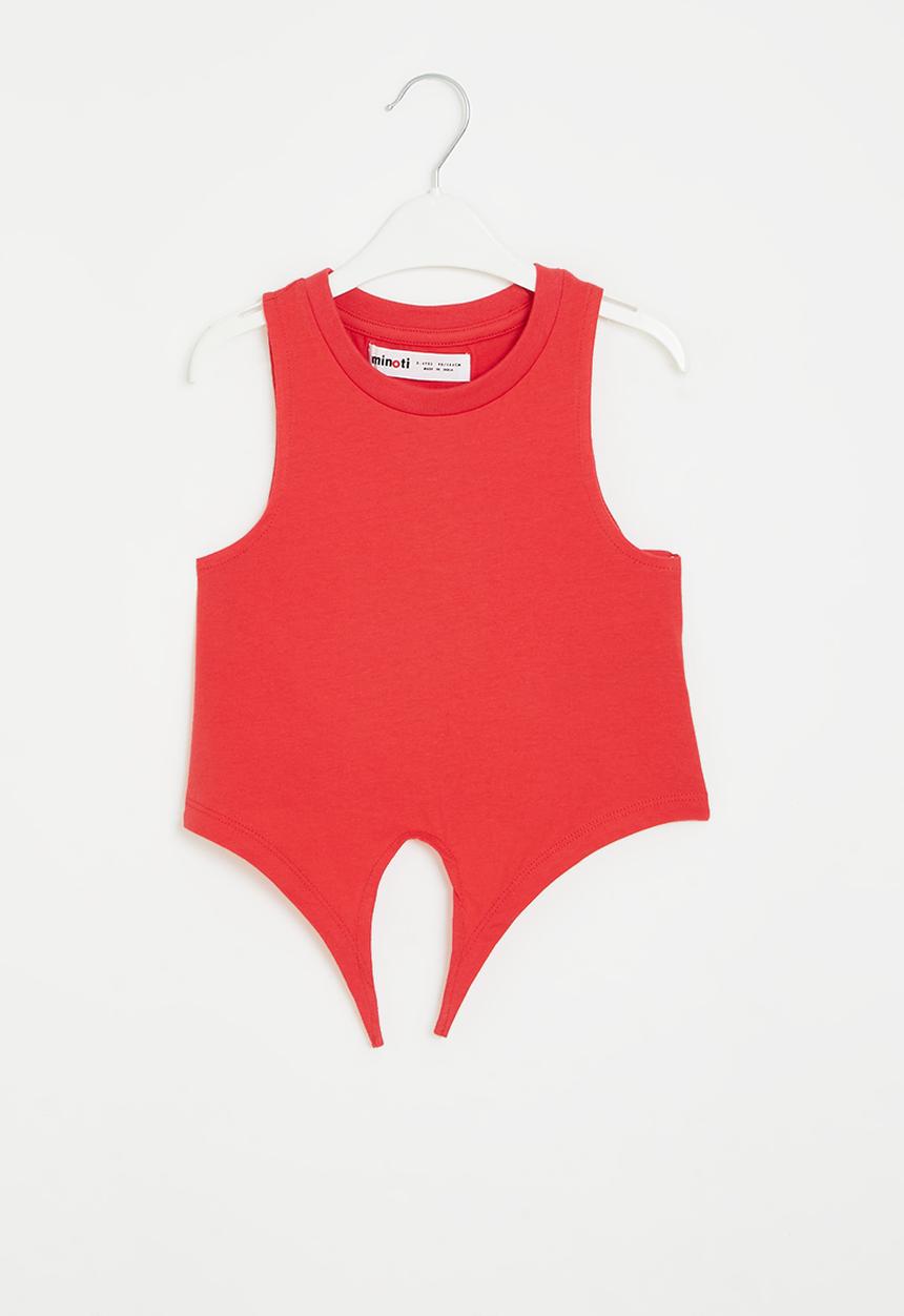 MINOTI - Vest with front knot - red