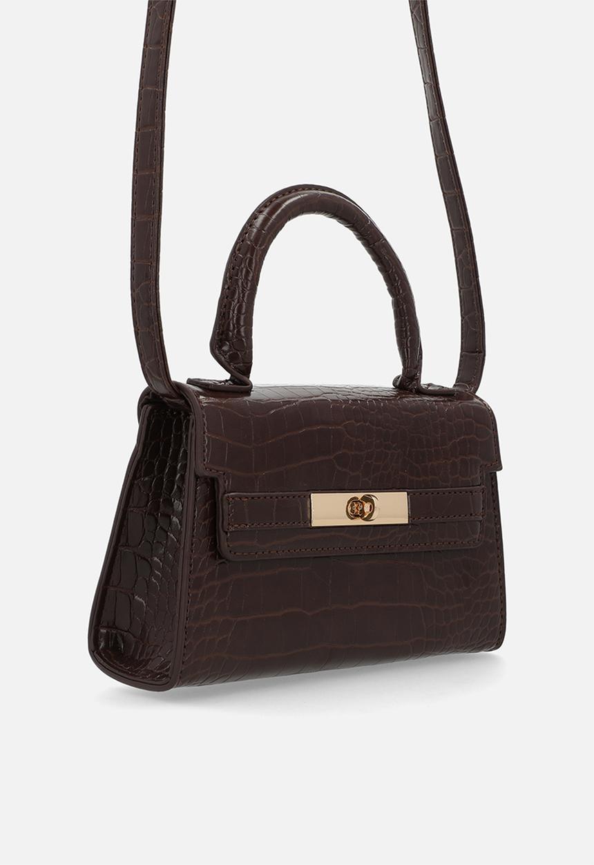 Rubi - Annie mini top handle bag - chocolate texture