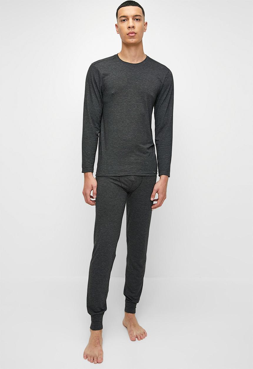 Jockey - Termalux long sleeve top - charcoal melange