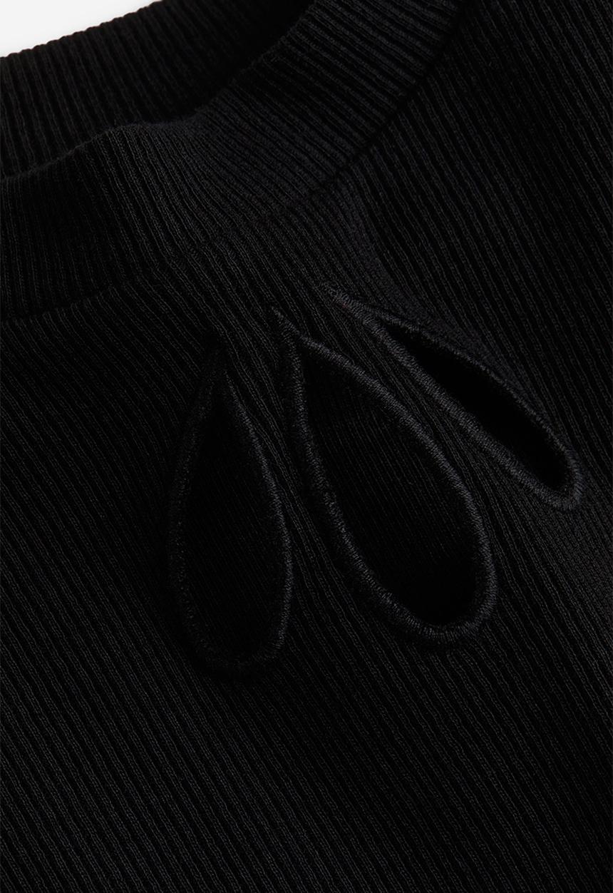 H&M - Long-sleeved jersey top - black