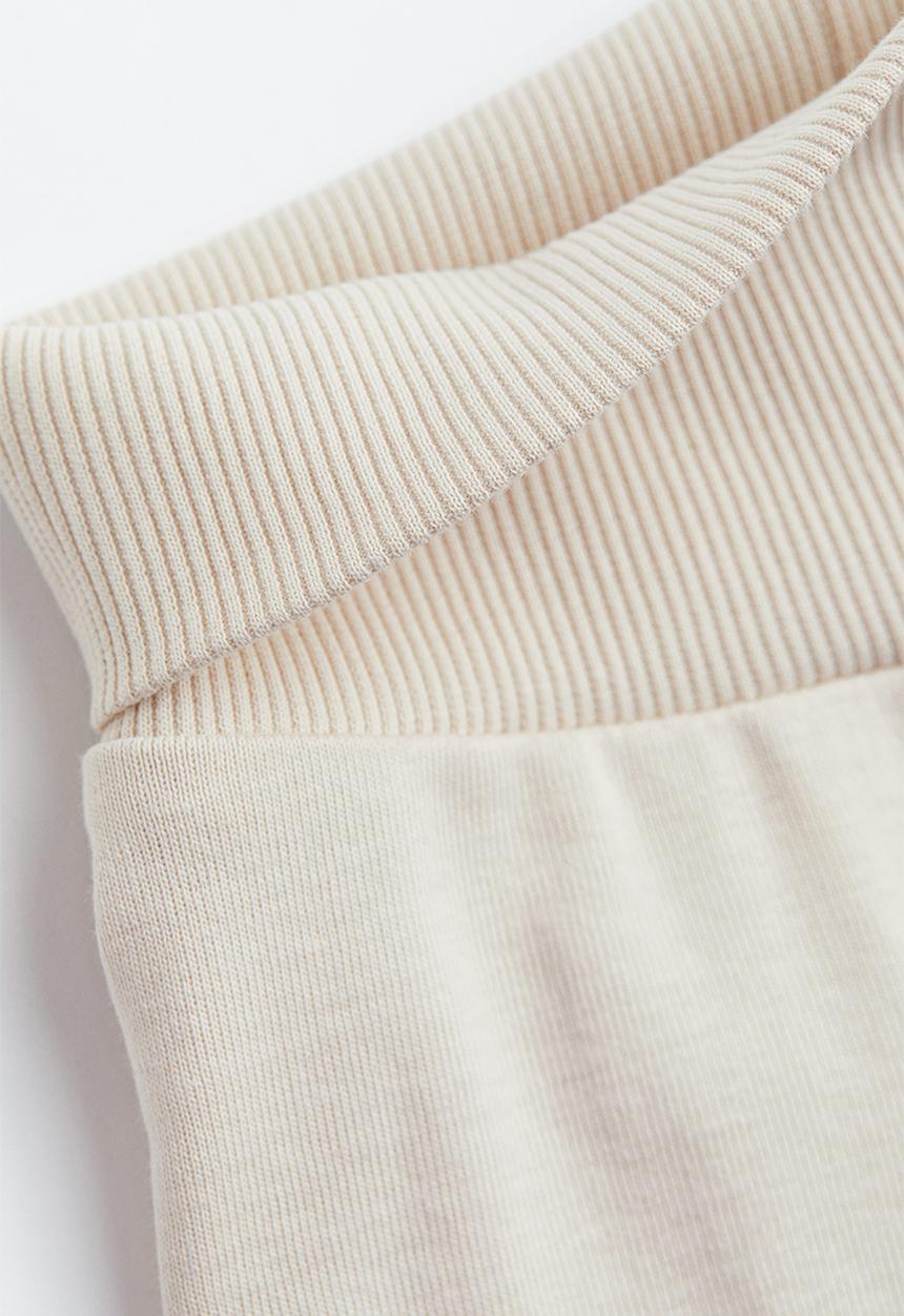 H&M - 2-piece cotton jersey set - beige multi 