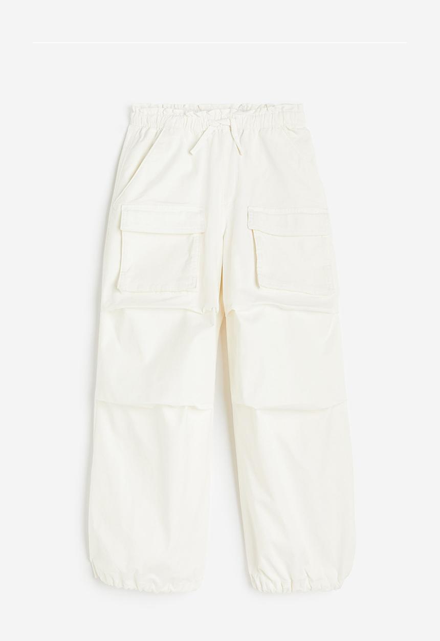 H&M - Parachute trousers - white