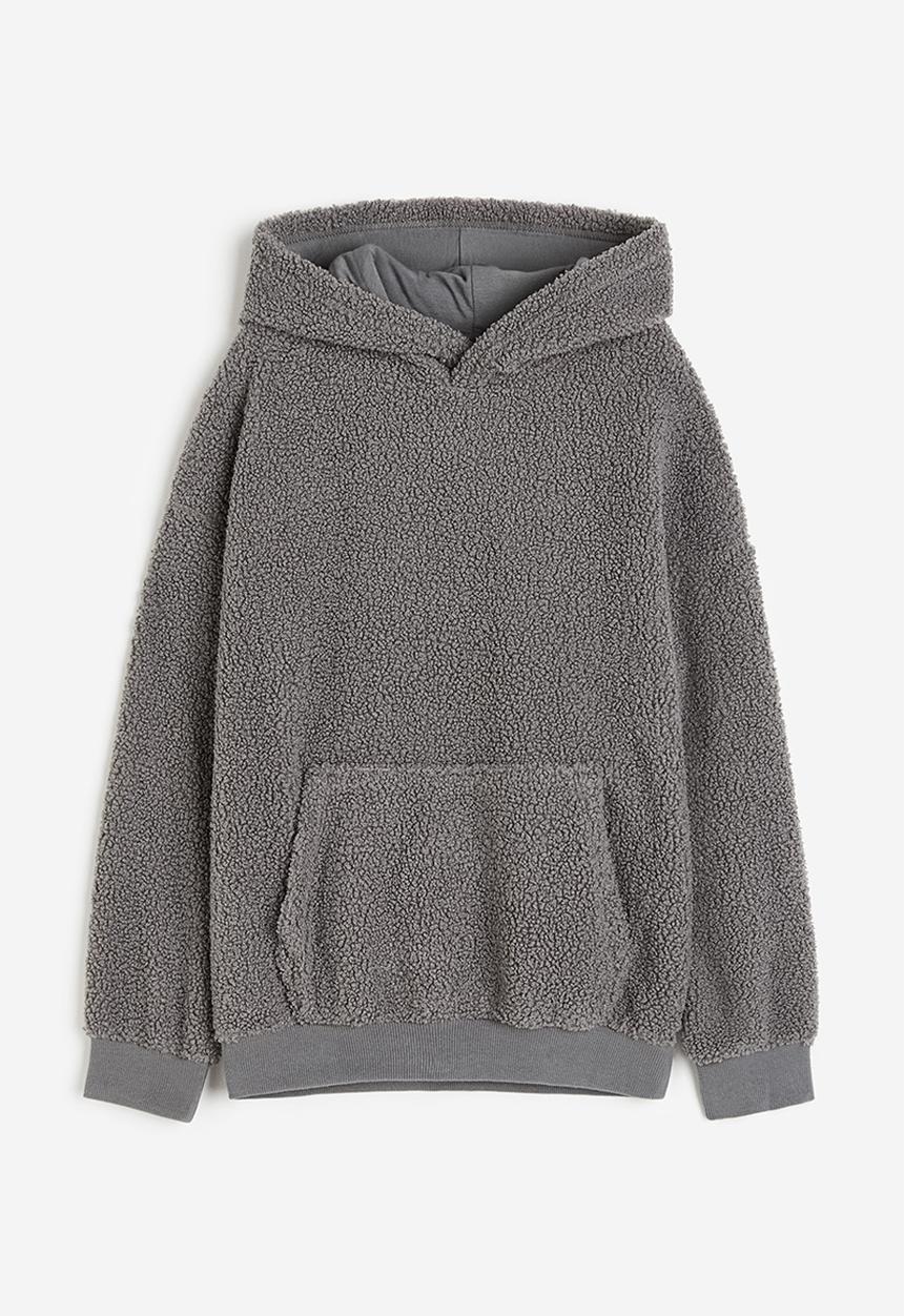 H&M - Teddy hoodie - grey