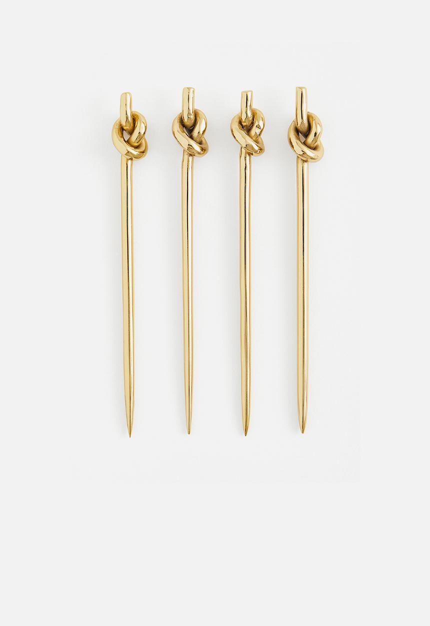 H&M - 4-Pack cocktail and food picks - gold