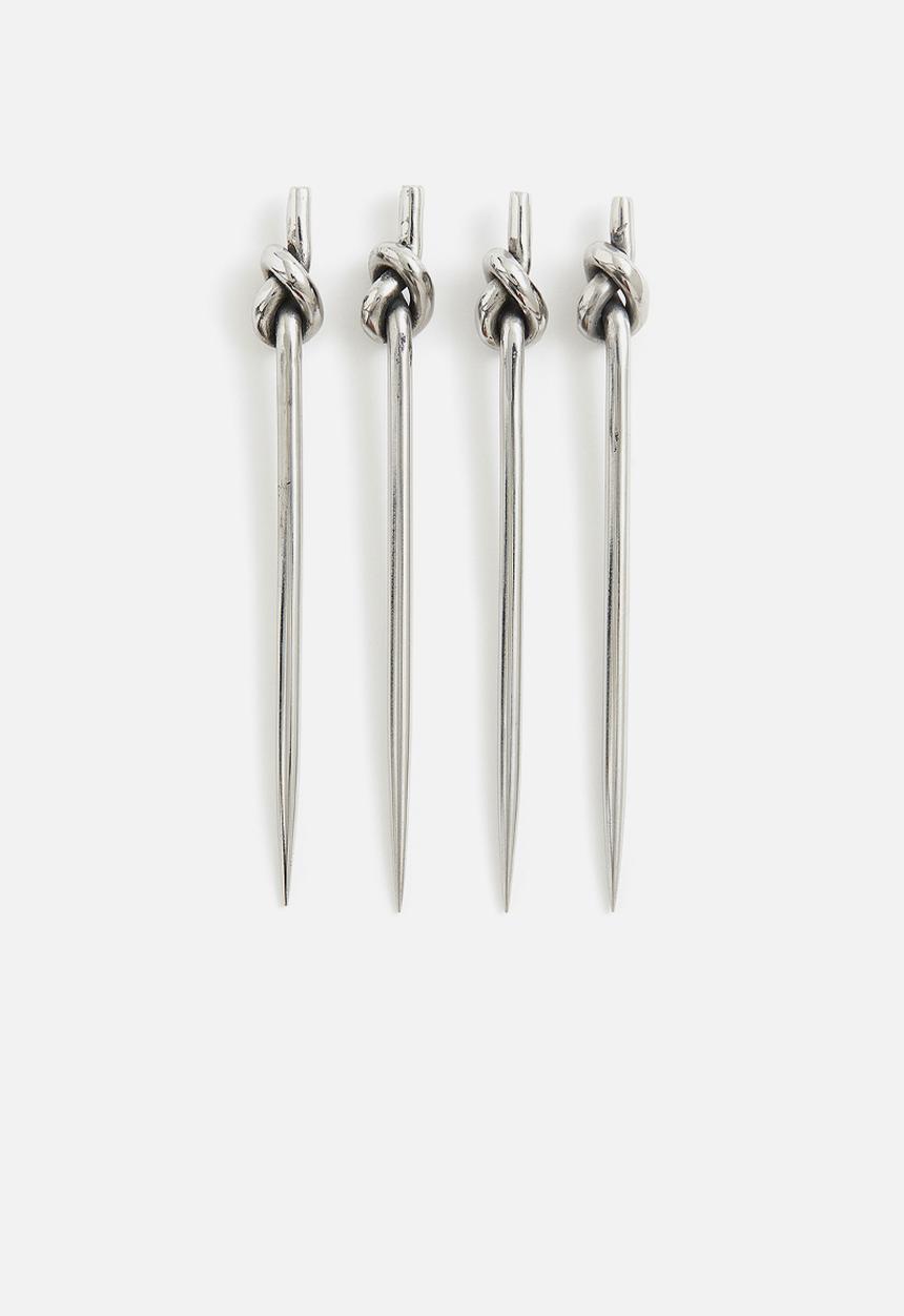 H&M - 4-Pack cocktail and food picks - silver