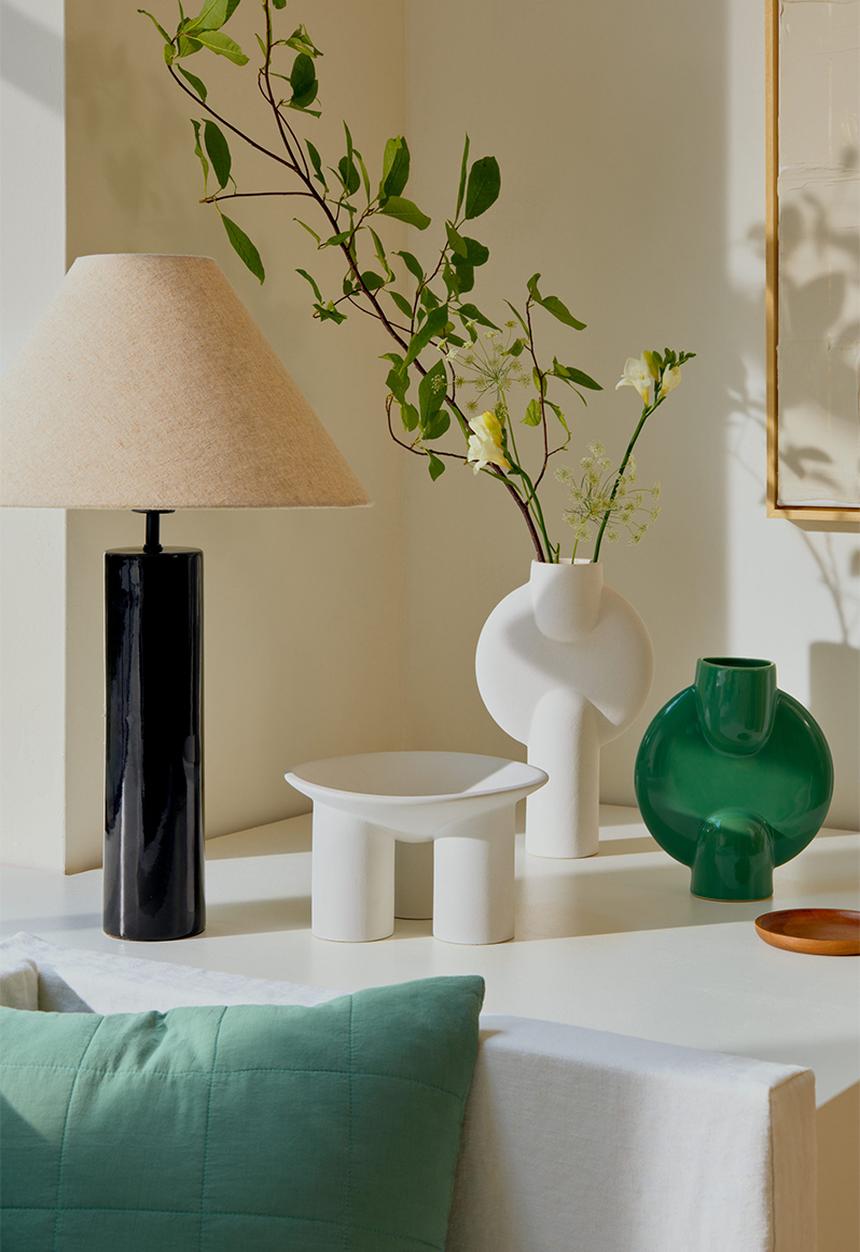 H&M - Stoneware vase - green