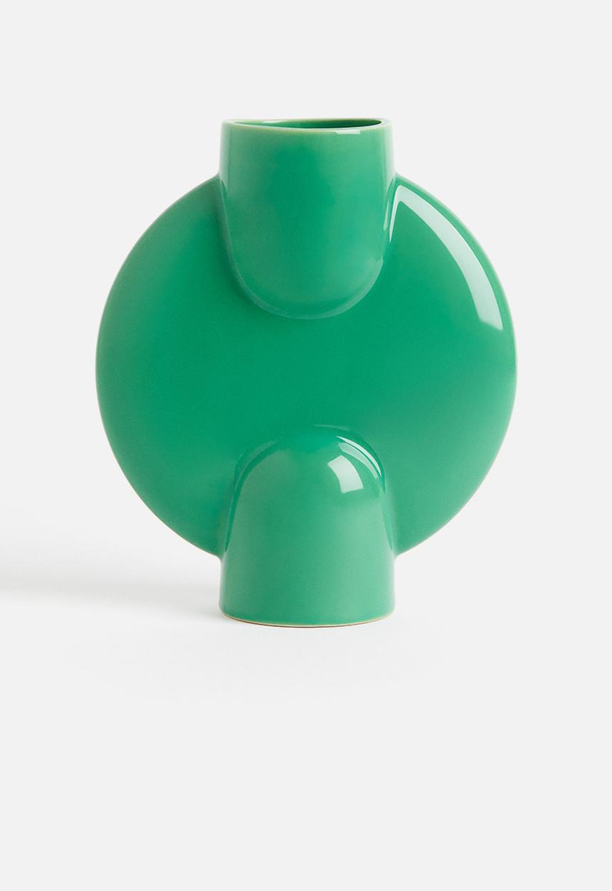 H&M - Stoneware vase - green