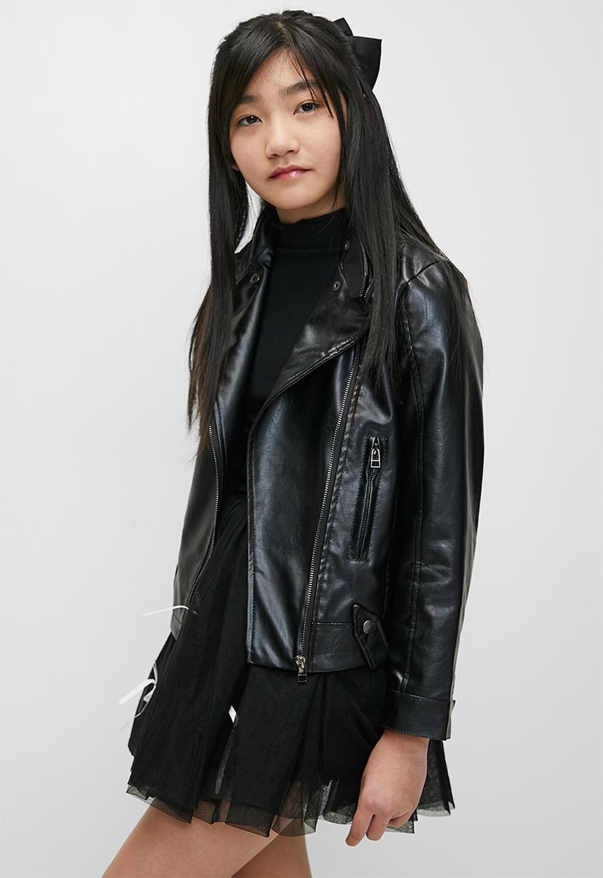 Pop Candy - Faux leather jacket - black