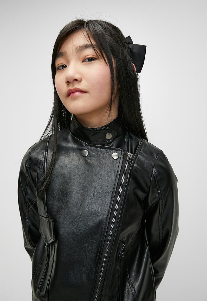 Pop Candy - Faux leather jacket - black
