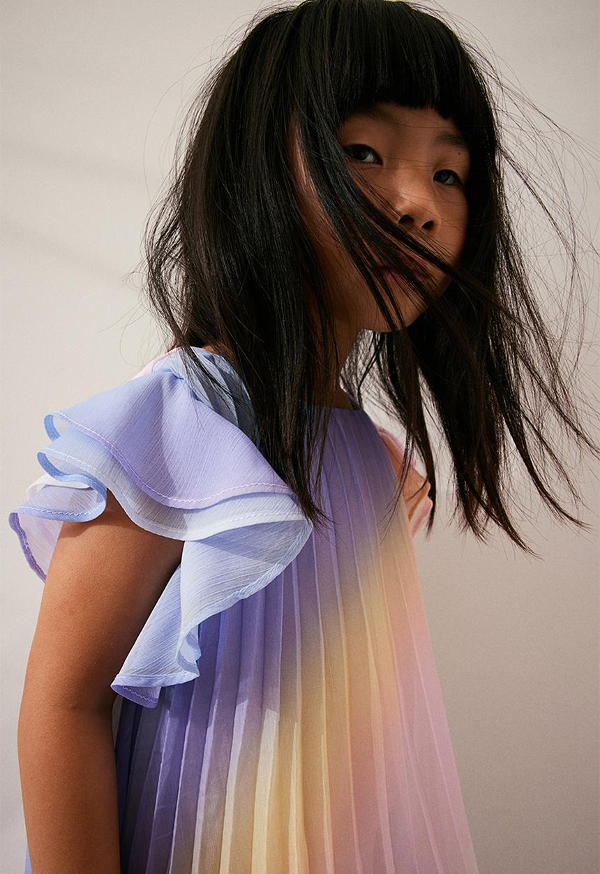 H&M - Pleated a-line dress - multi