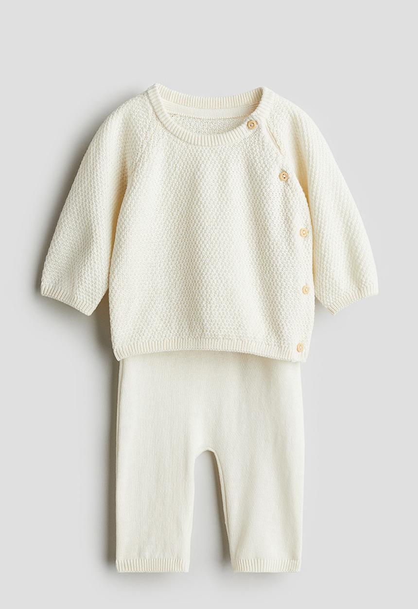 H&M - 2-piece cotton set - white