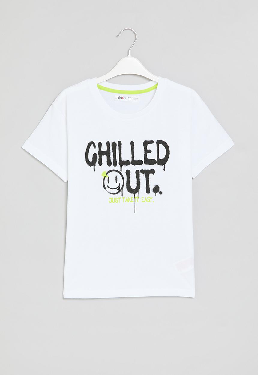 MINOTI - Graphic T-shirt - white