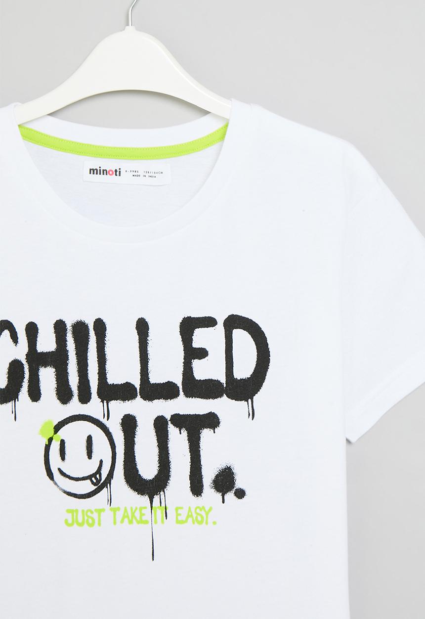 MINOTI - Graphic T-shirt - white