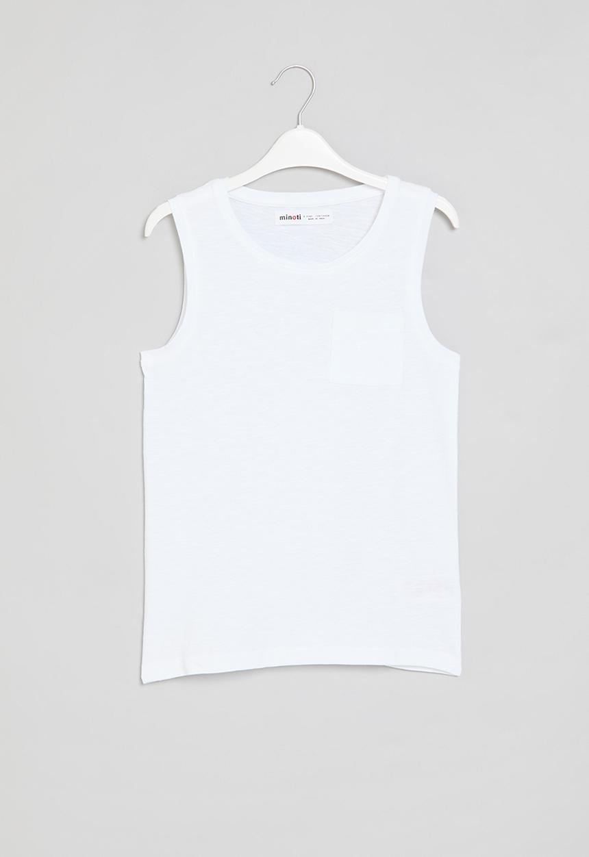 MINOTI - Slub jersey vest - white