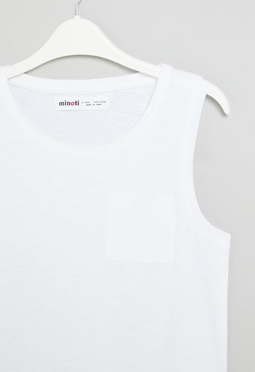 MINOTI - Slub jersey vest - white