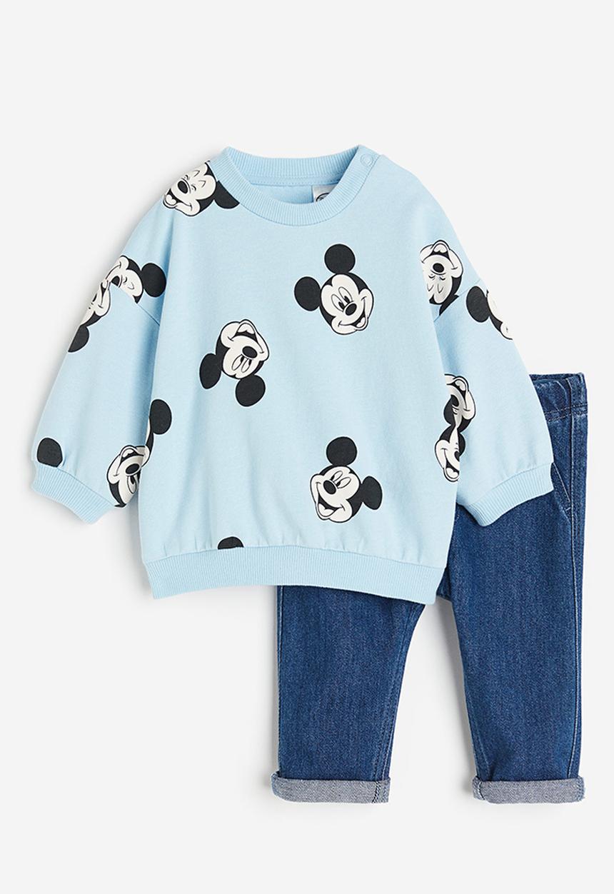 H&M - 2-piece sweatshirt and joggers set - blue 