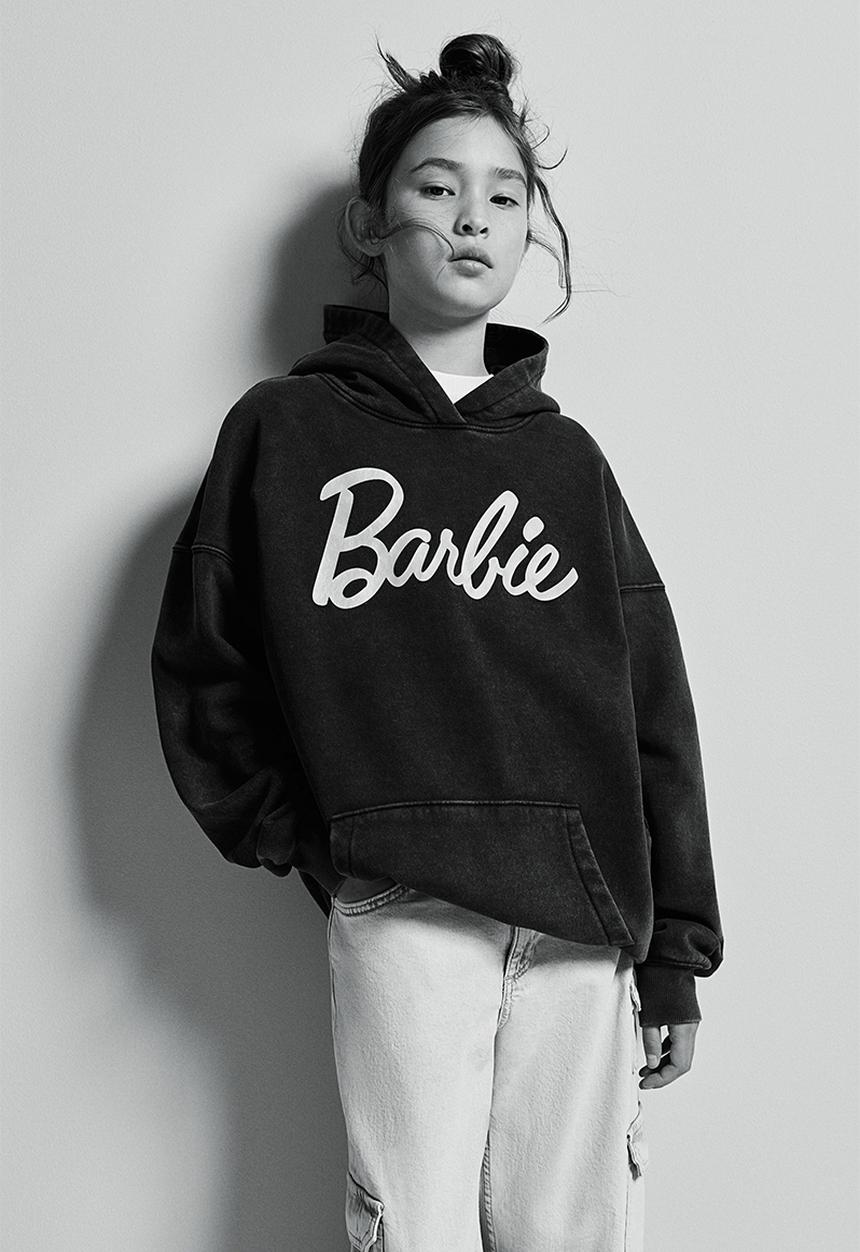 H&M - Oversized printed hoodie - grey