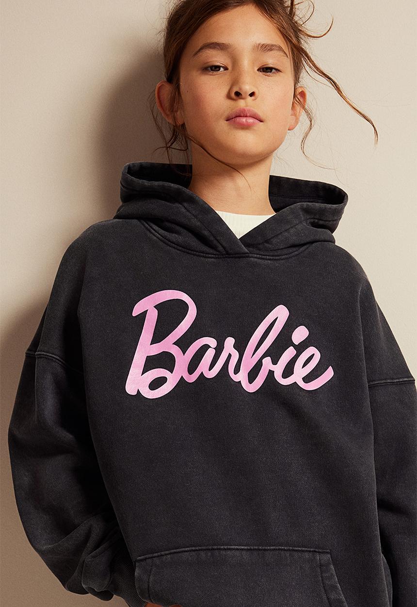 H&M - Oversized printed hoodie - grey