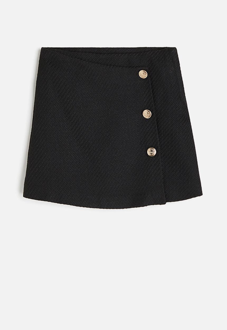 H&M - Bouclé skirt - black