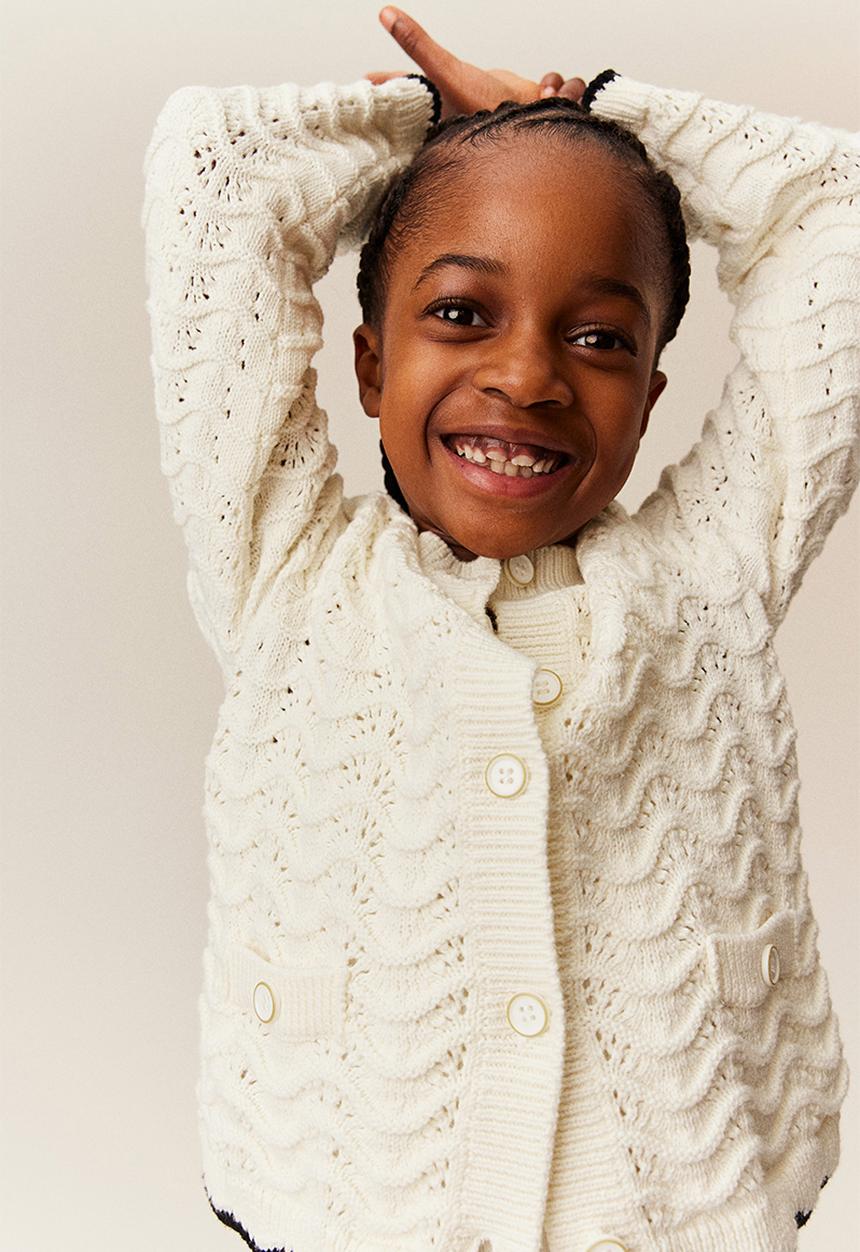 H&M - Pointelle-knit cardigan - white