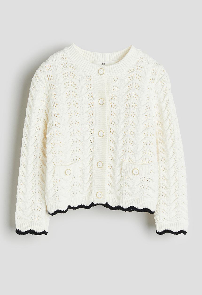 H&M - Pointelle-knit cardigan - white