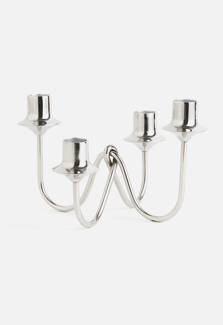 H&M - Metal candelabra - silver