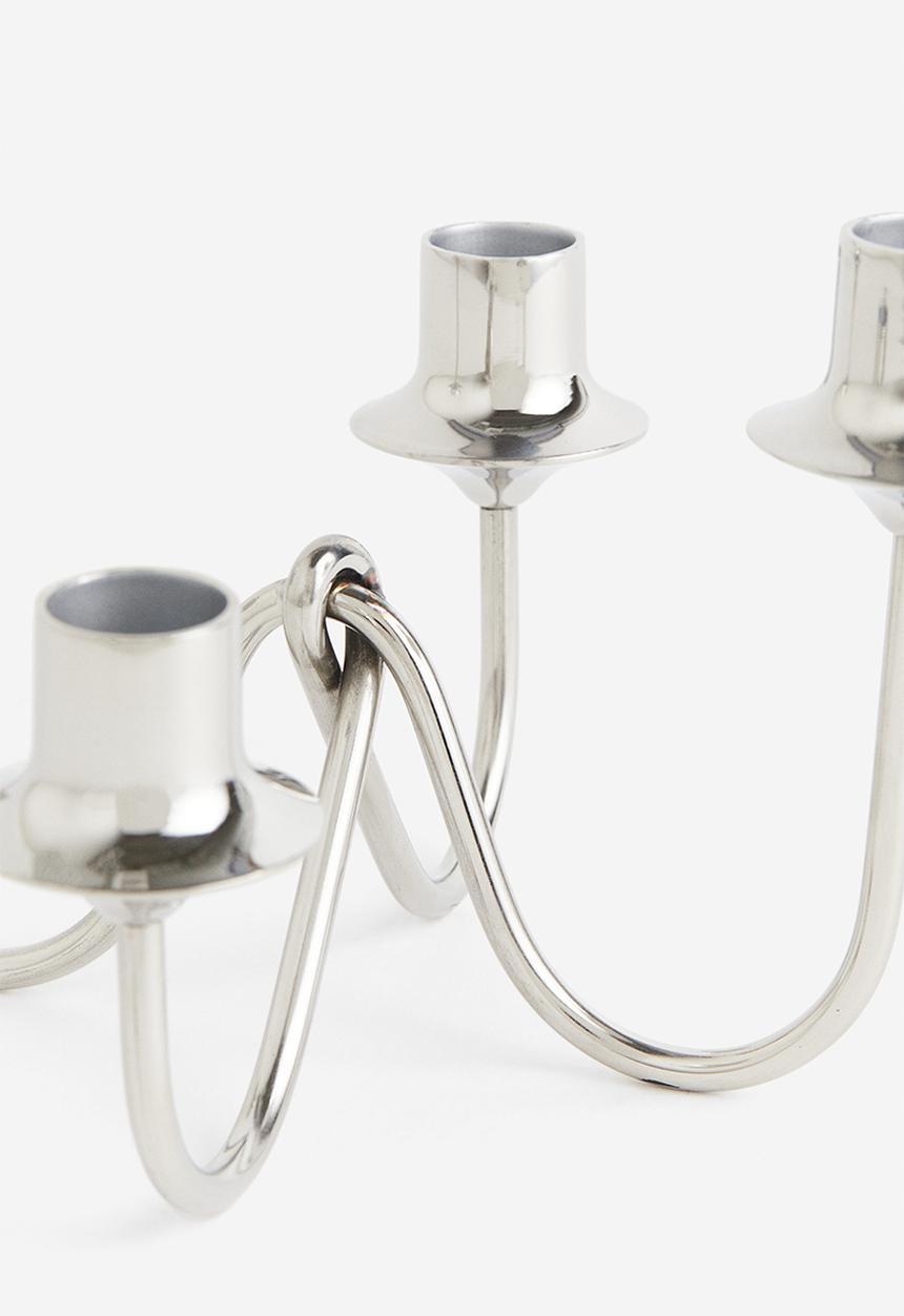 H&M - Metal candelabra - silver