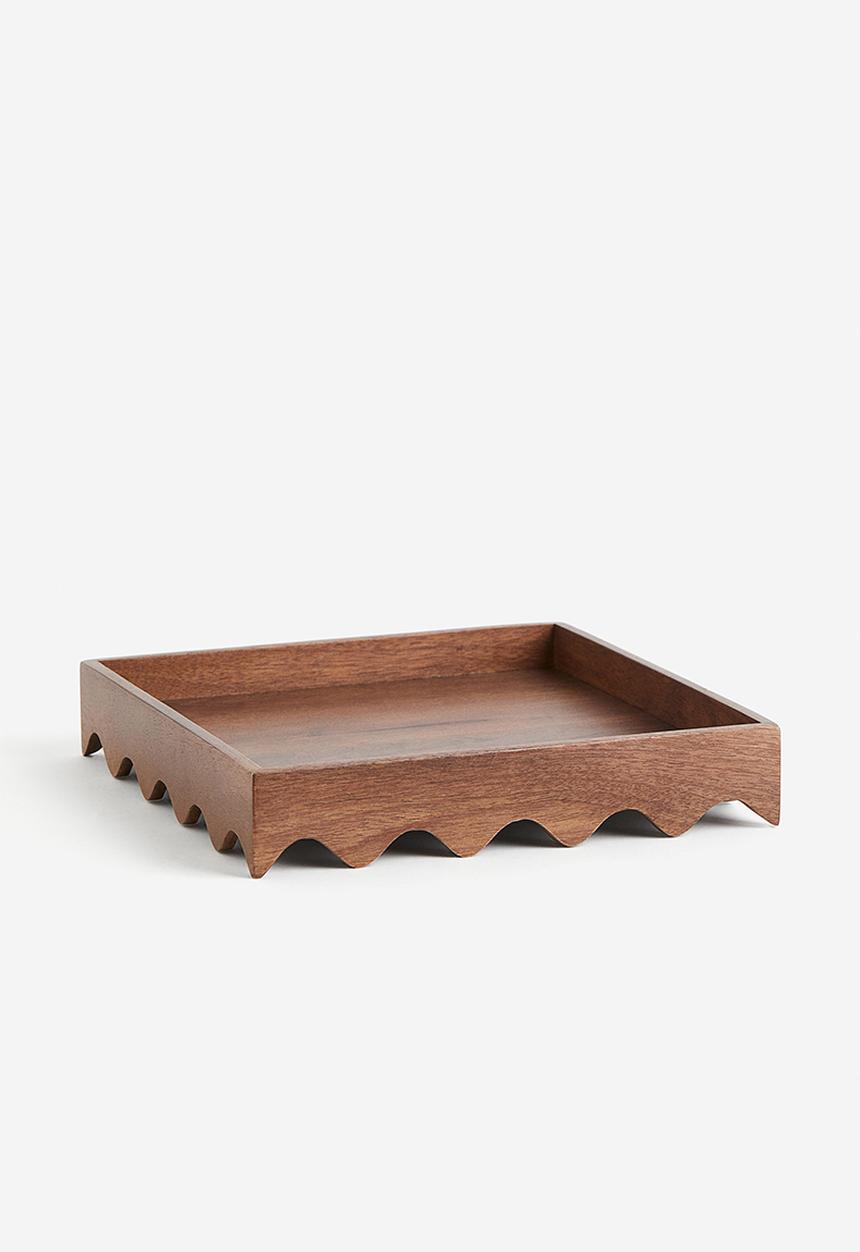 H&M - Wooden tray - brown