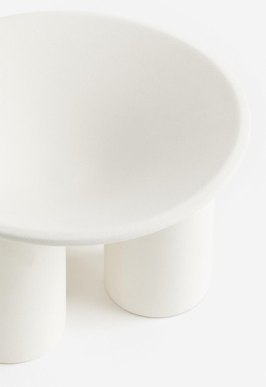 H&M - Footed stoneware bowl - white