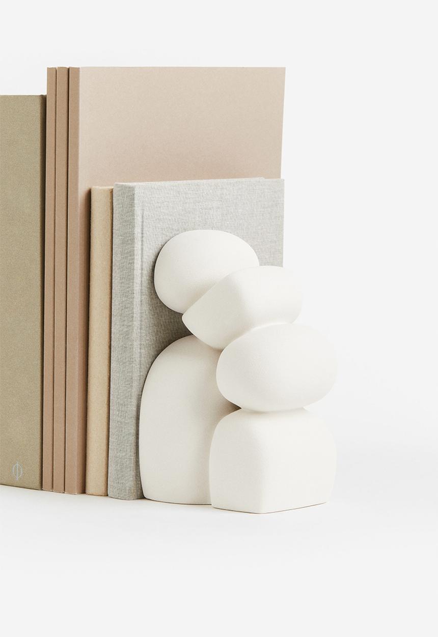 H&M - Stoneware bookend - white