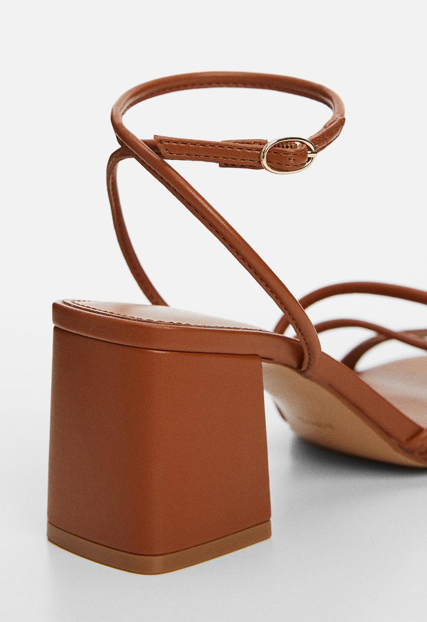 MANGO - Luan1 block heel - medium brown