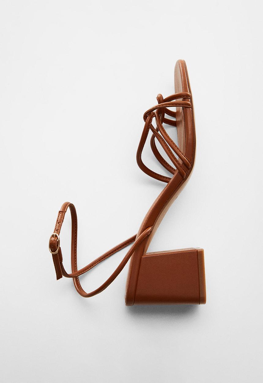 MANGO - Luan1 block heel - medium brown