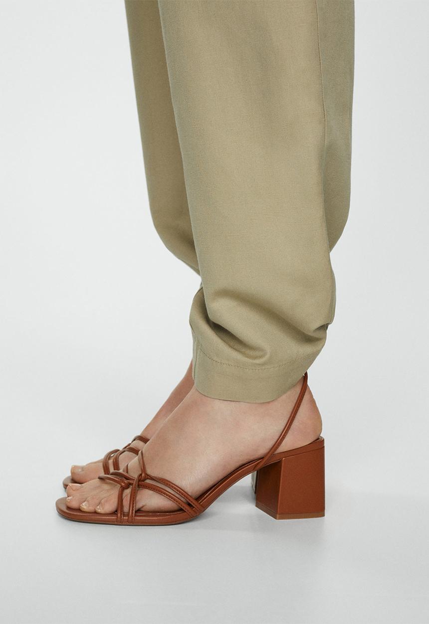 MANGO - Luan1 block heel - medium brown