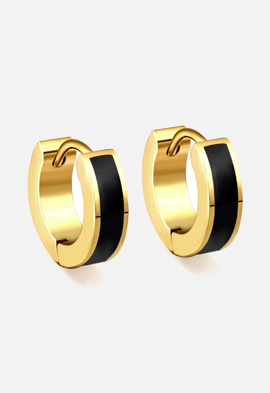 Zoe on Trend - Broad hoop earring - black