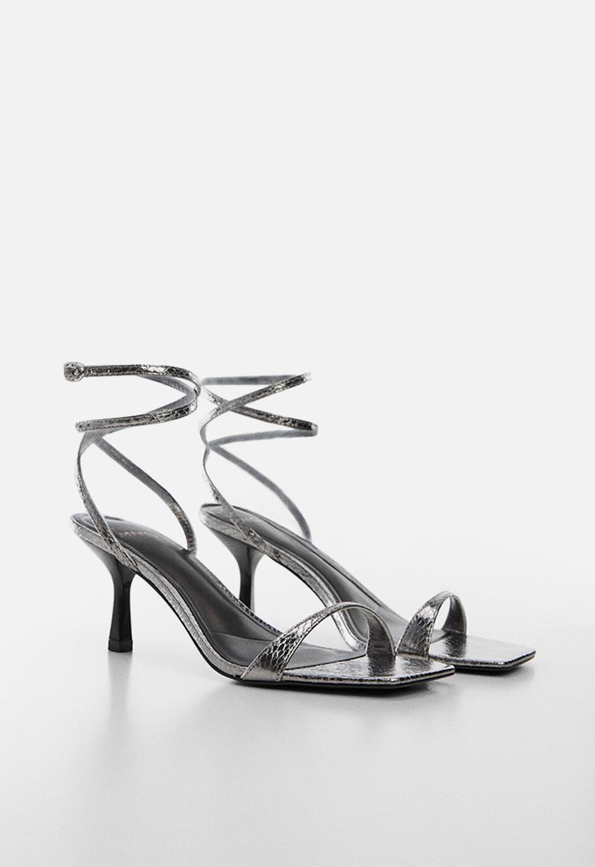 MANGO - Paula strappy heel - silver