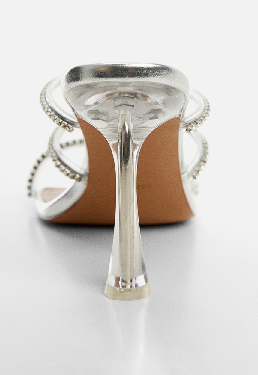 MANGO - Garedenia mule heel - silver