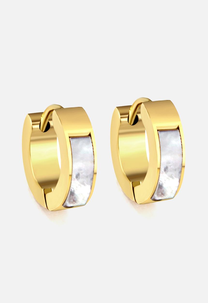 Zoe on Trend - Broad hoop earring - mop