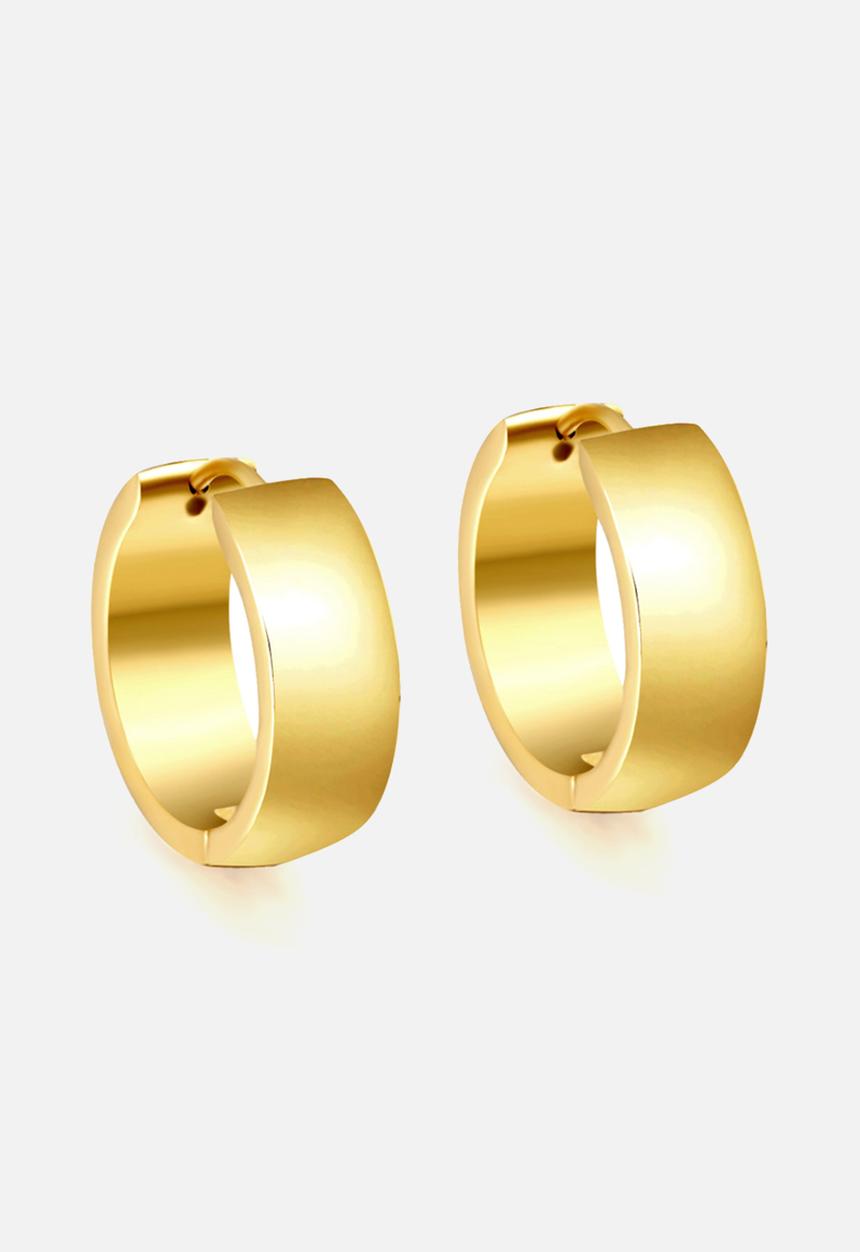 Zoe on Trend - Broad hoop earring - gold