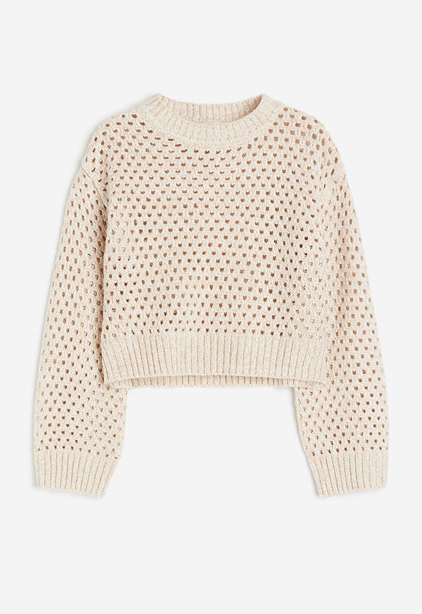 H&M - Hole-knit jumper - beige