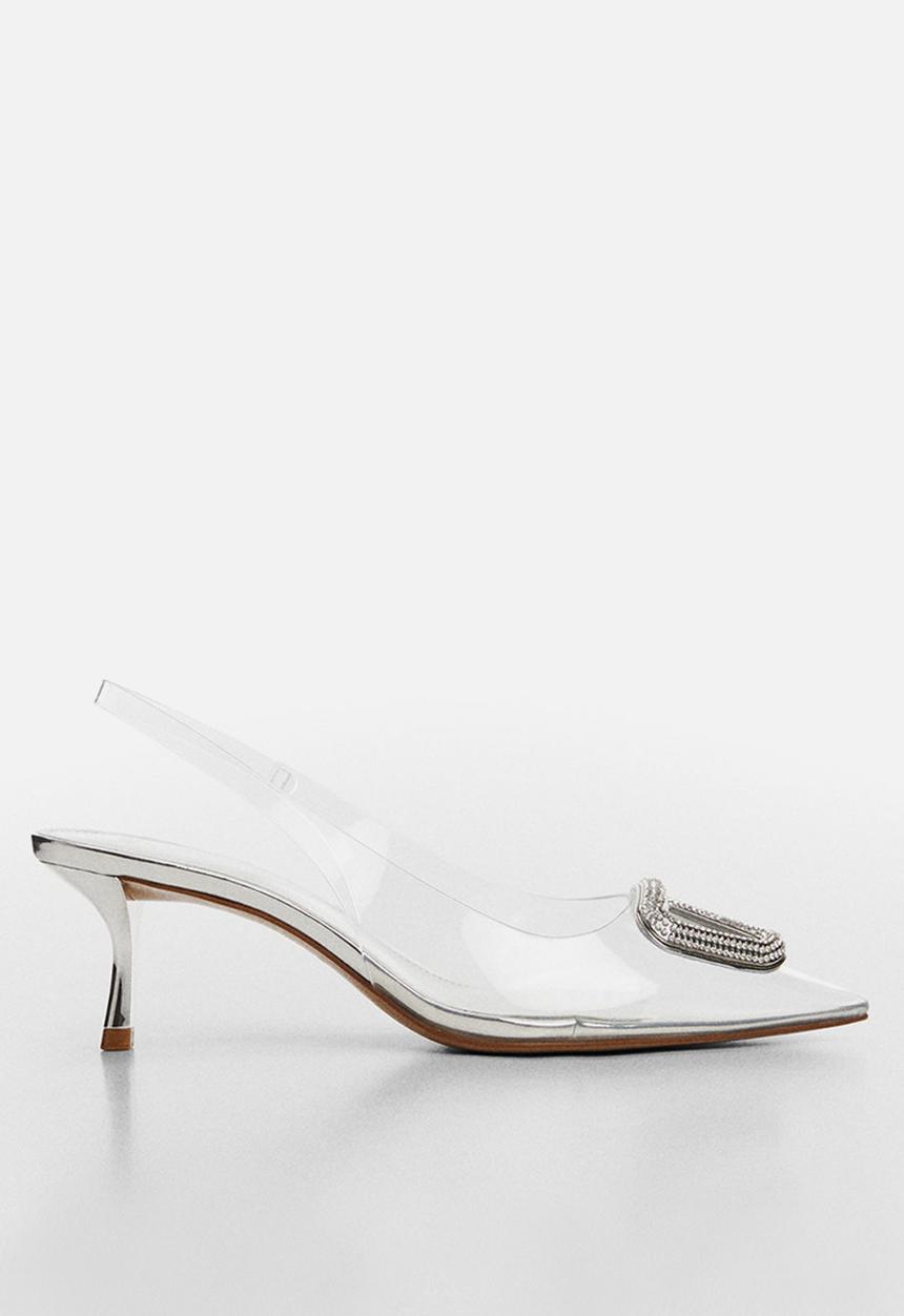 MANGO - Clear slingback heel - light/pastel pink