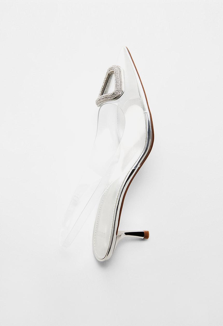 MANGO - Clear slingback heel - light/pastel pink