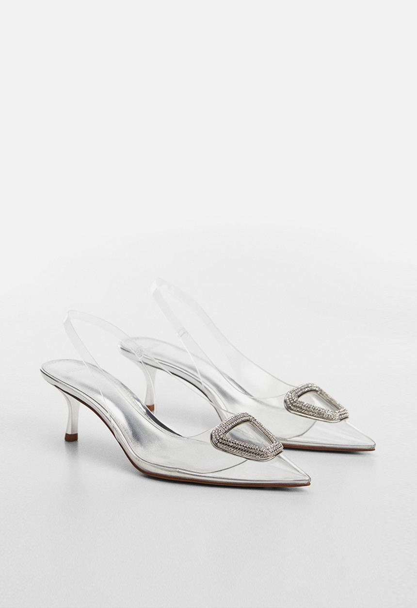 MANGO - Clear slingback heel - light/pastel pink