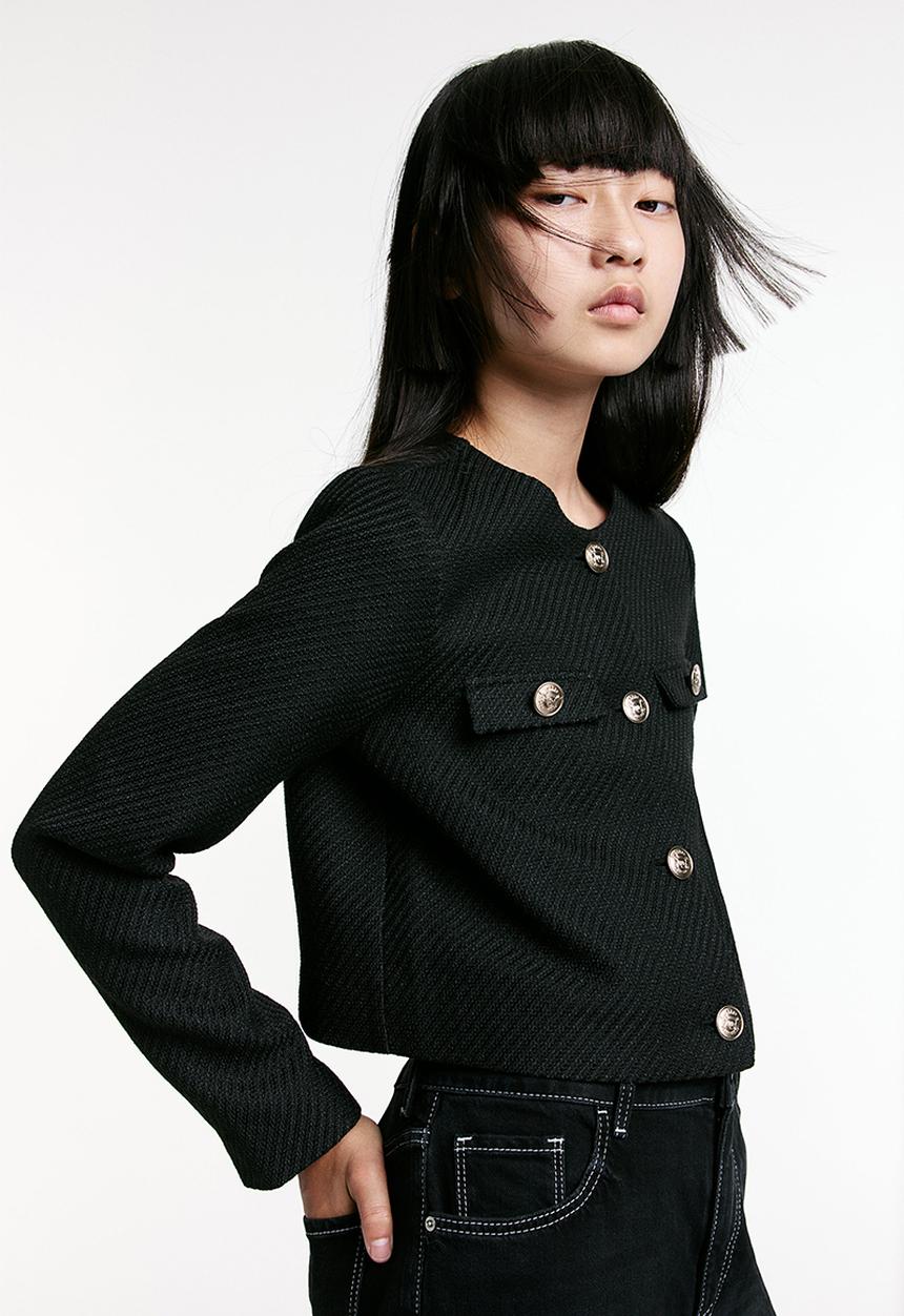 H&M - Bouclé jacket - black