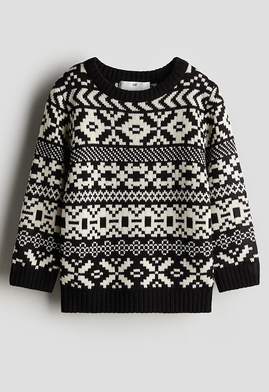 H&M - Jacquard-knit jumper - black,multi