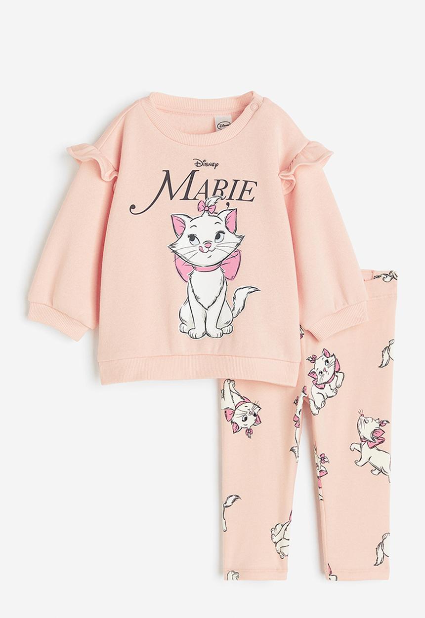 H&M - 2-piece printed cotton set - pink