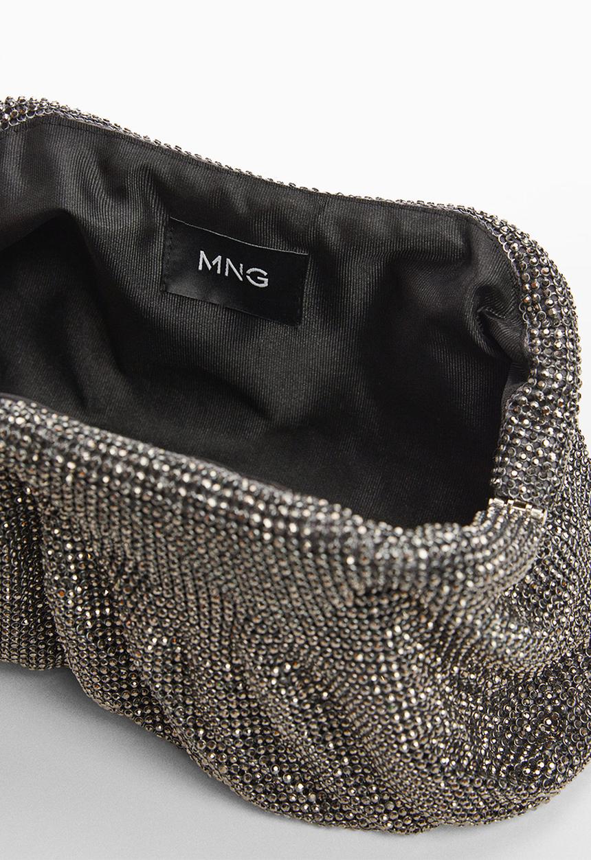 MANGO - Bag crystals - gm-silver
